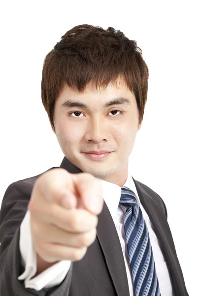 Businessman finger pointing you — Stock Photo, Image