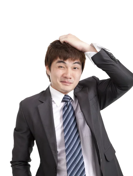 Embarrassment asian businessman — Stock Photo, Image
