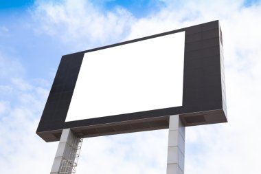 Blank multimedia billboard with space for advertisement clipart