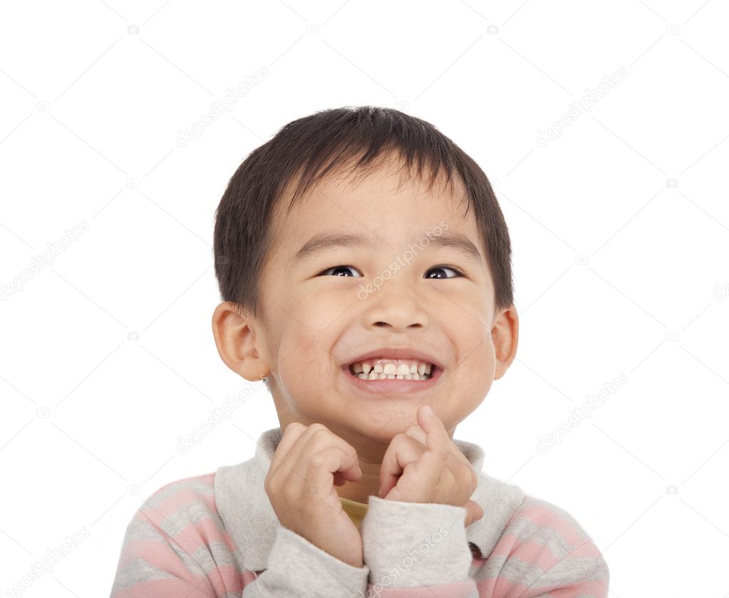 Excited face of asian boy — Stock Photo © tomwang #8020530