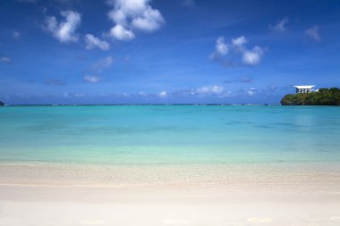 Beautiful beach at tumon bay, guam clipart