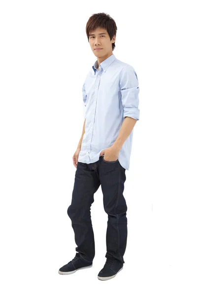 Full length portrait of Asian young man — Stock Photo, Image