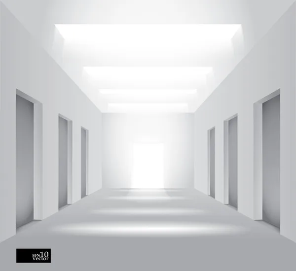 Hall with lights — Stock Vector