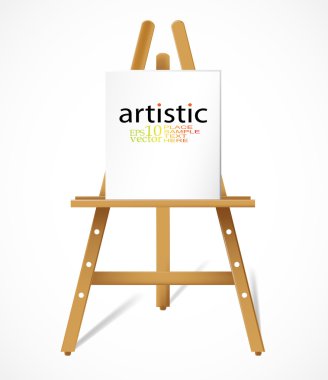 Easel with blanc canva