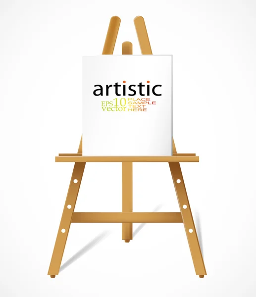 Easel with blanc canva — Stock Vector