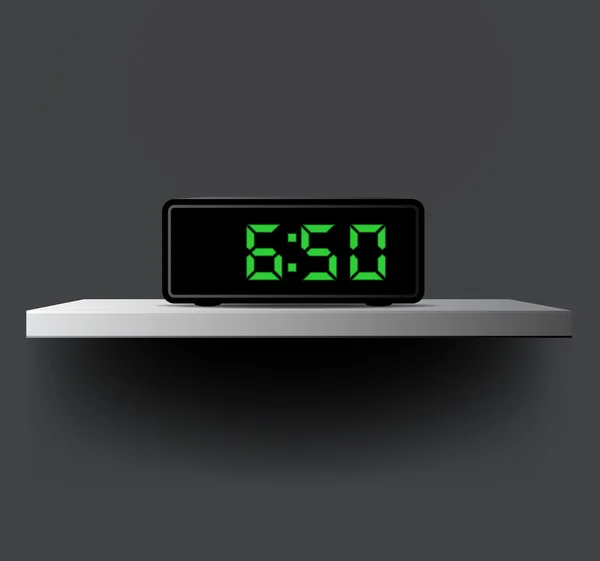 Digital clock: wake up time — стоковый вектор
