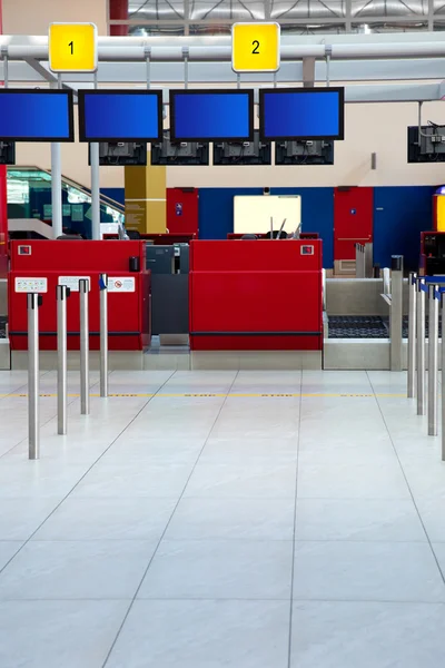 Αεροδρόμιο / αναχωρήσεις check-in / αγνώριστος — Φωτογραφία Αρχείου