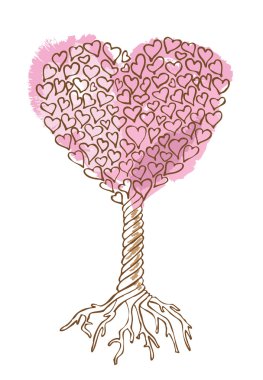 Tree of love / vector illustration clipart