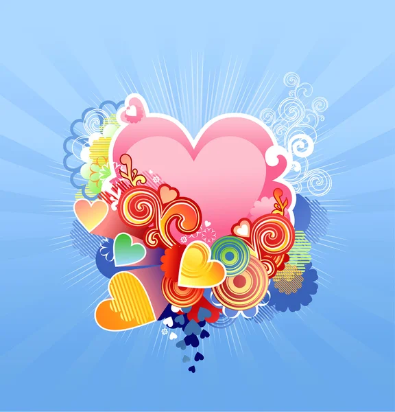 Miłości serca / Walentynki — Wektor stockowy