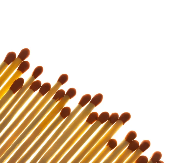 Set of Matches close up on white background / with copy space / — Stock fotografie