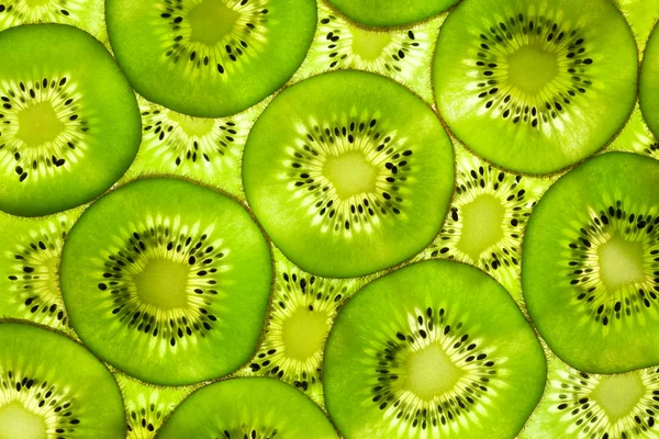 Fresh Kiwi pattern / background / back lit — Stock Photo, Image