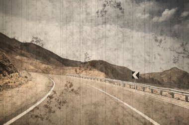 Road / vintade photo clipart