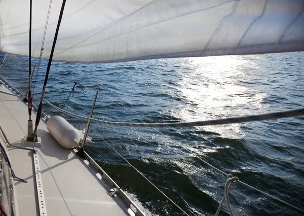Sailing into the wind / sunlight — Stock Photo, Image