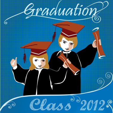 Graduation class2012 invitation clipart