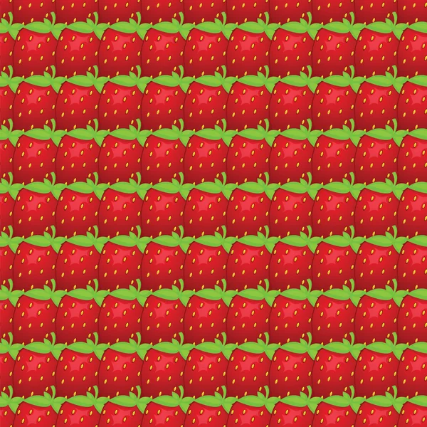 Vector seamless pattern of strawberry — Stock Vector