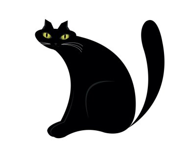 Black cat clipart