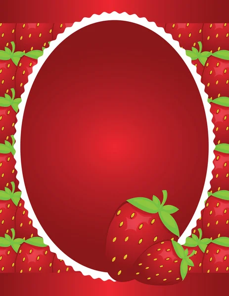 Simple Strawberry Background Design — Stock Vector