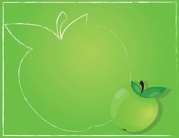 Háttér almával — Stock Vector