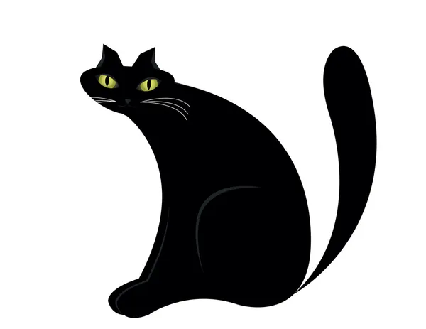 Fekete macska — Stock Vector