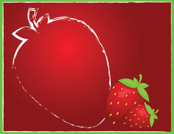 Background with strawberry — Stock Vector