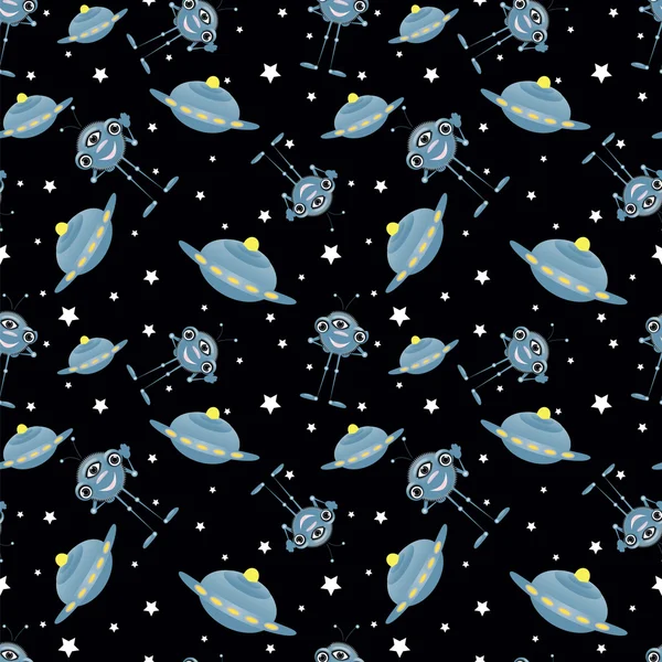 Space seamless pattern — Stock Vector