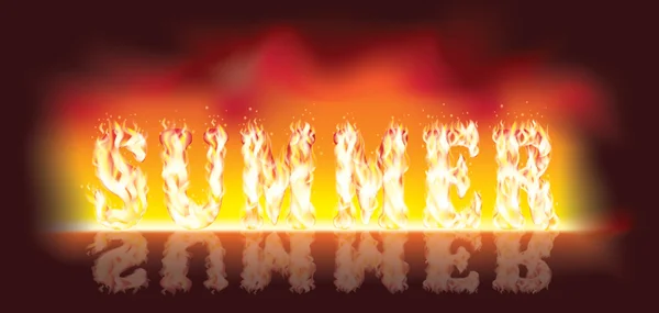 Summer en fire, vector illustration — Stock Vector