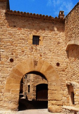 Ortaçağ şehri pals, Katalonya, İspanya