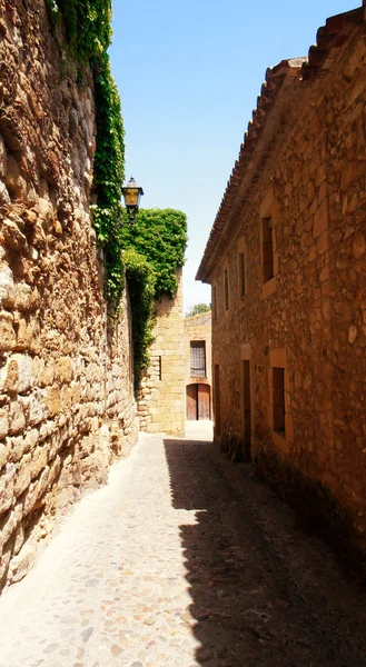 stock image Stone gothic street of Pals, Catalonia, Spain