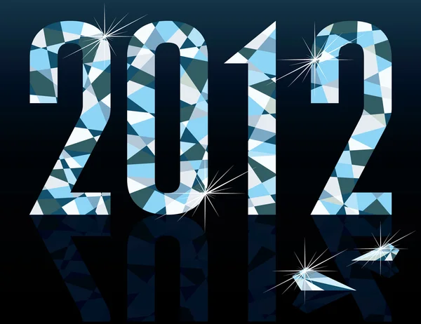 Nuevo año de hielo 2012, ilustración vectorial — Vector de stock