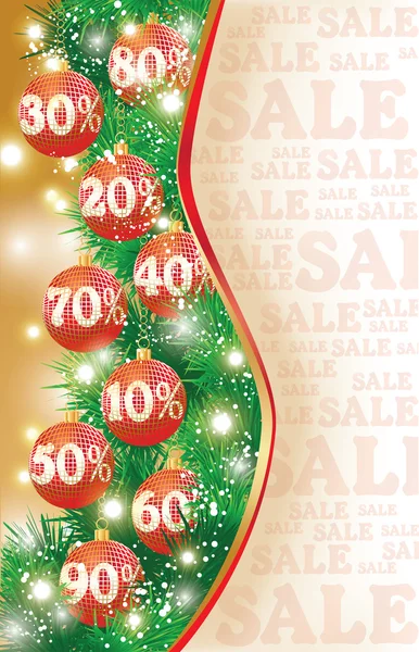 Banner de venda de Natal, ilustração vetorial — Vetor de Stock