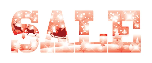 Carte de vente de Noël, illustration vectorielle — Image vectorielle