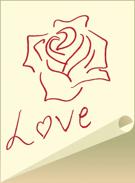 Carte d'amour, illustration vectorielle — Image vectorielle