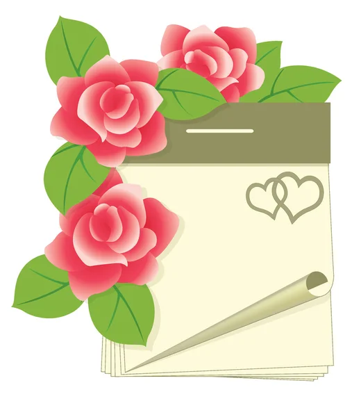 Calendrier de la Saint Valentin, illustration vectorielle — Image vectorielle