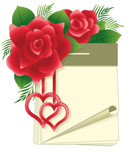Love Valentines day calendar, vector illustration — Stock Vector