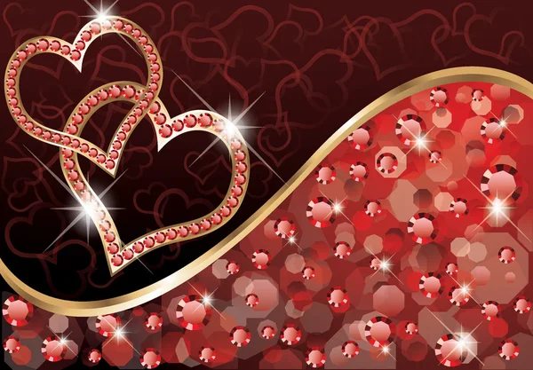 Tarjeta de amor de San Valentín, ilustración vectorial — Archivo Imágenes Vectoriales