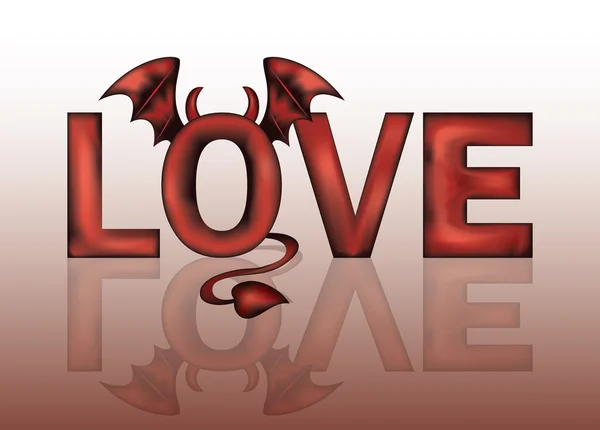 Devil love. vector illustration — Stok Vektör