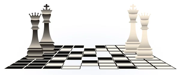 Chess fairy tale. Le début. illustration vectorielle — Image vectorielle
