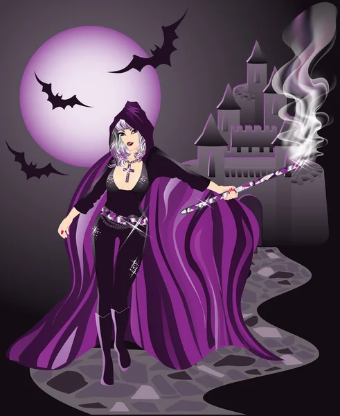 Sexy czarownica, ilustracji wektorowych — Wektor stockowy
