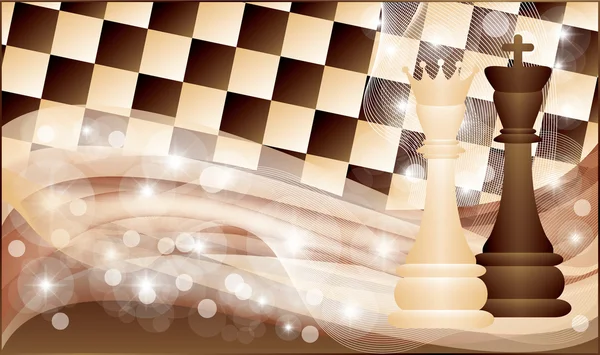 Banner de xadrez, ilustração vetorial —  Vetores de Stock