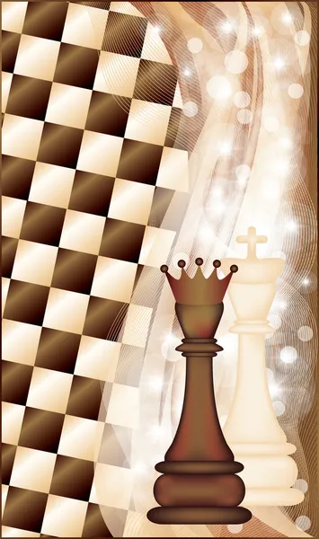 Chess background, vector illustration — Stock Vector