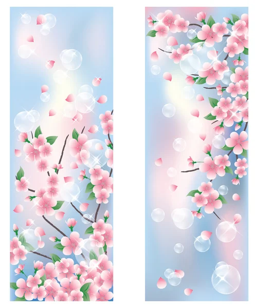 Spring banners. vector illustration — Stock Vector