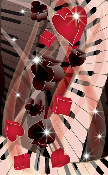 Poker melodi afiş, vektör çizim — Stok Vektör