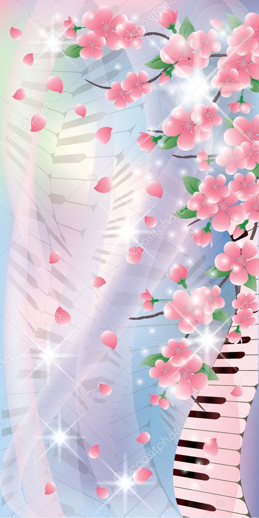 Spring Melody banner, vector illustration