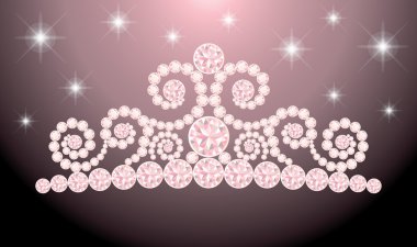 Beautiful wedding diadem , vector illustration clipart