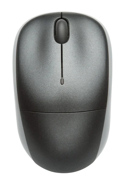 Černá bezdrátová počítačová myš — Stock fotografie