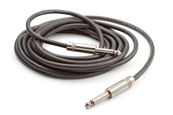 Kabel mikrofonu czarne — Zdjęcie stockowe