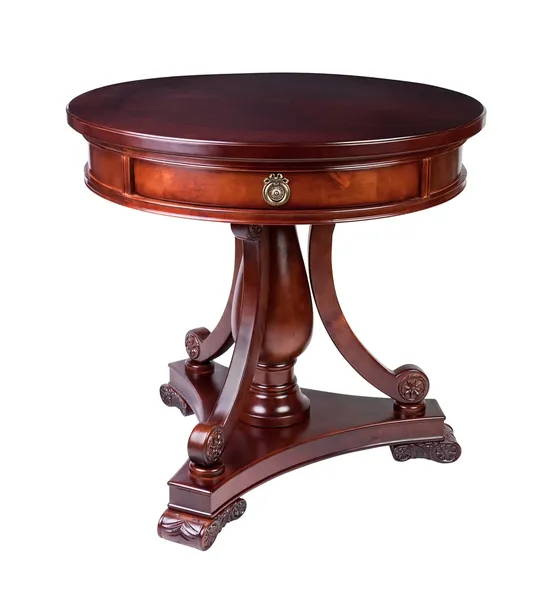 Antiker runder Tisch — Stockfoto