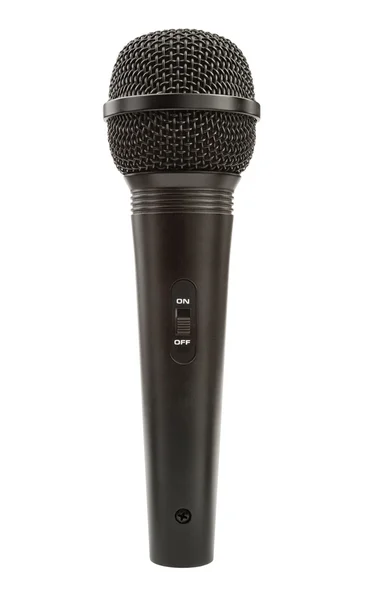 stock image Single black microphone