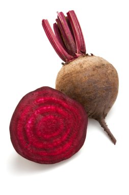 Fresh beet root isolated on white background clipart