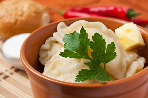Dumplings in a bowl — Stock Photo, Image
